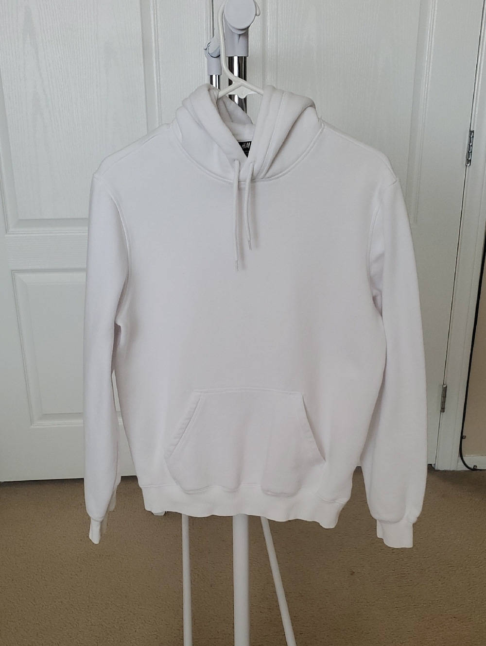 H&M White Men's Pullover Hoodie